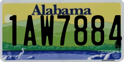 AL license plate 1AW7884