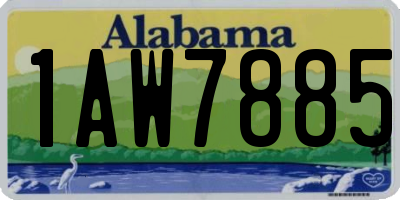 AL license plate 1AW7885