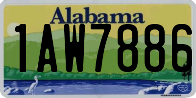 AL license plate 1AW7886