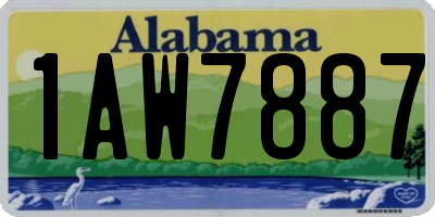 AL license plate 1AW7887