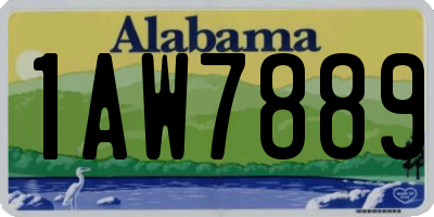 AL license plate 1AW7889