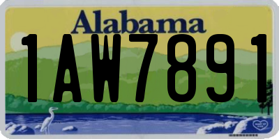 AL license plate 1AW7891