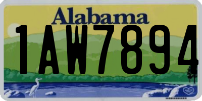 AL license plate 1AW7894