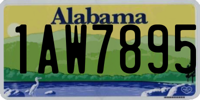 AL license plate 1AW7895
