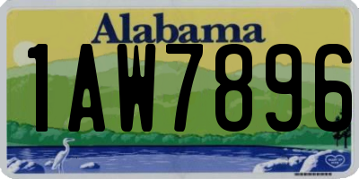 AL license plate 1AW7896