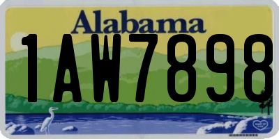 AL license plate 1AW7898