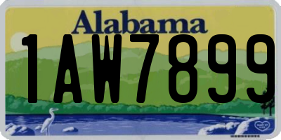 AL license plate 1AW7899