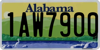 AL license plate 1AW7900