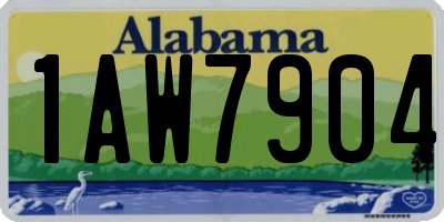 AL license plate 1AW7904