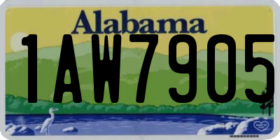 AL license plate 1AW7905