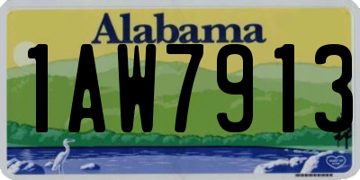 AL license plate 1AW7913