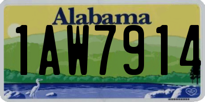 AL license plate 1AW7914