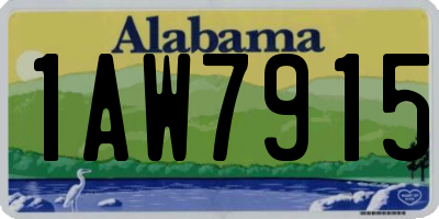 AL license plate 1AW7915