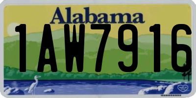 AL license plate 1AW7916