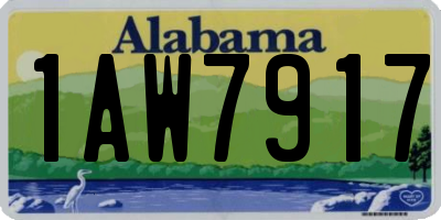 AL license plate 1AW7917