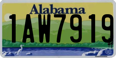 AL license plate 1AW7919