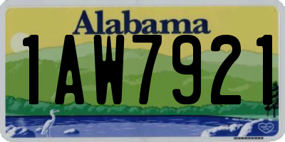 AL license plate 1AW7921