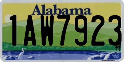 AL license plate 1AW7923