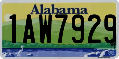 AL license plate 1AW7929