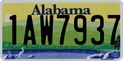 AL license plate 1AW7937