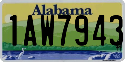 AL license plate 1AW7943