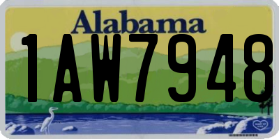 AL license plate 1AW7948