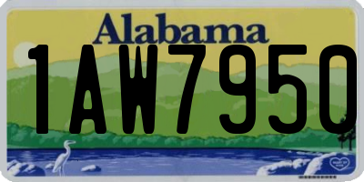 AL license plate 1AW7950