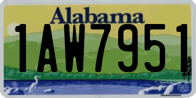 AL license plate 1AW7951
