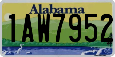AL license plate 1AW7952