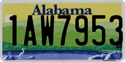 AL license plate 1AW7953