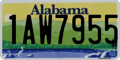 AL license plate 1AW7955