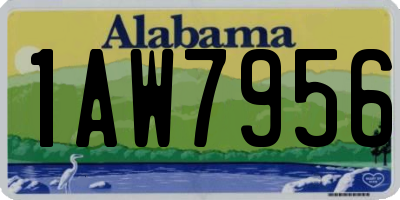 AL license plate 1AW7956
