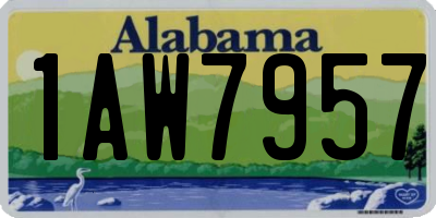 AL license plate 1AW7957