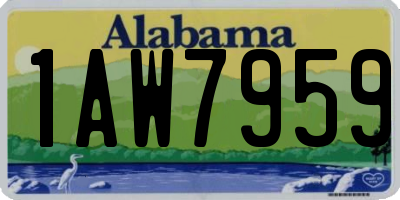 AL license plate 1AW7959