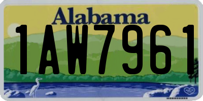 AL license plate 1AW7961