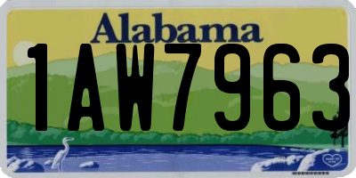 AL license plate 1AW7963