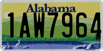 AL license plate 1AW7964