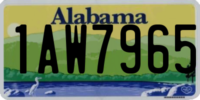 AL license plate 1AW7965
