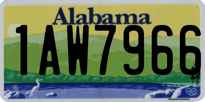 AL license plate 1AW7966