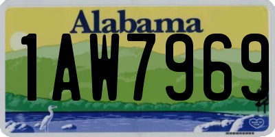 AL license plate 1AW7969