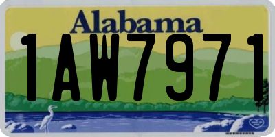 AL license plate 1AW7971