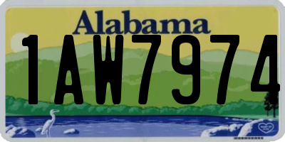 AL license plate 1AW7974