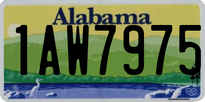 AL license plate 1AW7975
