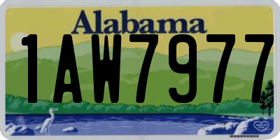AL license plate 1AW7977