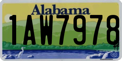 AL license plate 1AW7978