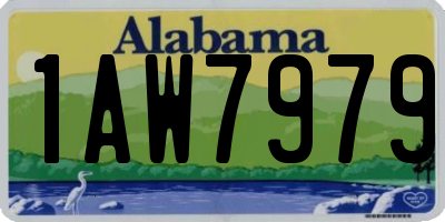 AL license plate 1AW7979
