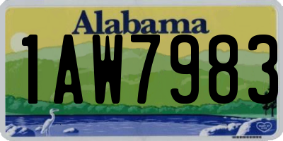 AL license plate 1AW7983