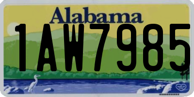 AL license plate 1AW7985