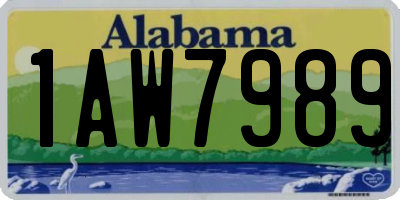 AL license plate 1AW7989