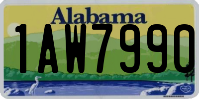 AL license plate 1AW7990